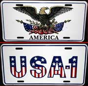 USA and America Eagle License Plates / Tags