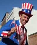 Uncle Sam "Super Sam" kicks off fundraising programs